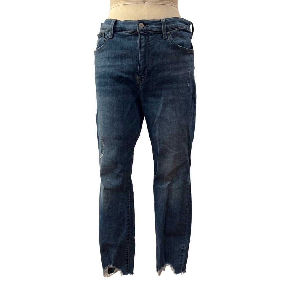 Lucky Brand Women’s Size 14/32 High Rise Skinny Jeans Distressed Raw Hem